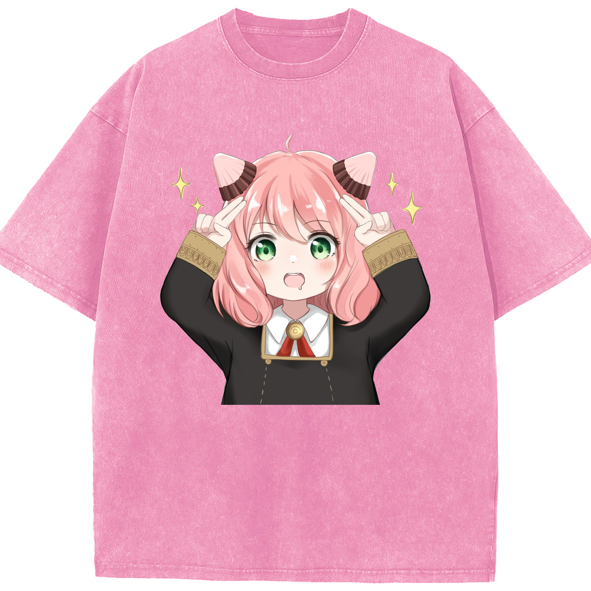 （画像用） SPY×FAMILY间谍家家酒 綿100% ヴィンテージ風 半袖Tシャツ（フロントプリント）